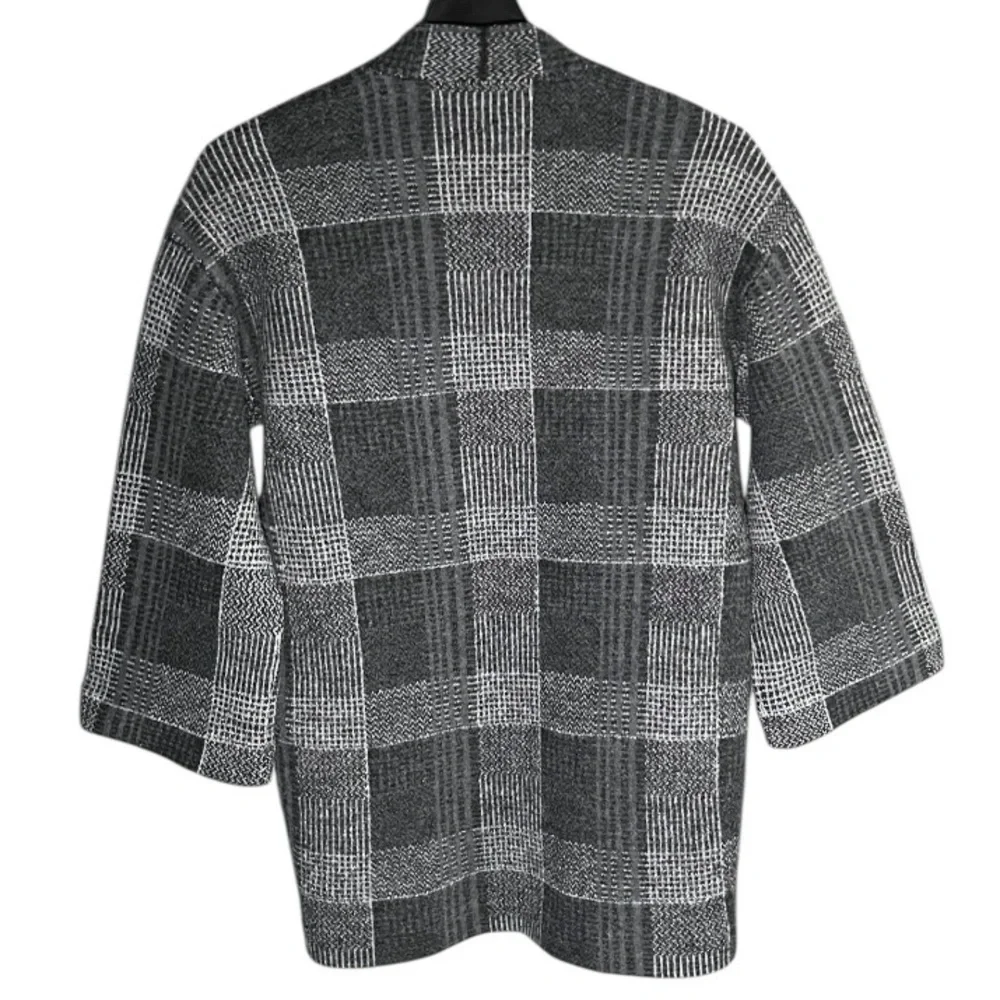 Aritzia Wilfred Brullon Plaid Wool Cardigan Sweater Oversized Cozy Size XXS